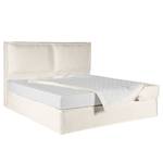 Premium Boxspringbett KINX Recycelter Strukturstoff Gesa: Weiß - 200 x 200cm - H2 - 130 cm