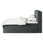 Premium boxspring KINX Velours Vaia: Donkergrijs - 200 x 200cm - H2 zacht - 130cm