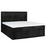 Premium Boxspringbett KINX Microfaser Kiani: Schwarz - 180 x 200cm - H2 - 130 cm