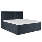 Premium Boxspringbett KINX Recycelter Strukturstoff Gesa: Dunkelblau - 140 x 200cm - H2 - 130 cm