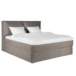 Premium Boxspringbett KINX Recycelter Strukturstoff Gesa: Grau - 140 x 200cm - H2 - 130 cm