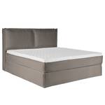 Premium Boxspringbett KINX Recycelter Strukturstoff Gesa: Grau - 140 x 200cm - H2 - 130 cm