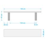 Massive Baumkanten-Sitzbank KAPRA Akazie Braun - Breite: 160 cm - Weiß - U-Form