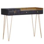 Bureau Lennard II Acacia massif / Fer - Noir / Laiton