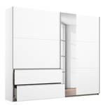 Armoire à portes coulissantes Sevilla II Blanc alpin - Largeur : 218 cm - Argenté