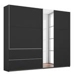 Armoire à portes coulissantes Sevilla II Gris - Largeur : 218 cm - Argenté