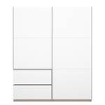 Armoire à portes coulissantes Sevilla I Blanc alpin - Largeur : 175 cm - Argenté