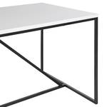 Eettafel Zaddy rechthoekig mat wit/zwart - Breedte: 160 cm