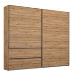 Schwebetürenschrank Sevilla I Eiche Artisan Dekor - Breite: 218 cm - Grau