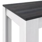 Table haute Lonnig Imitation chêne noir / Blanc