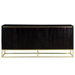 Sideboard Nooble II Mango massiv / Metall - Mango Schwarz / Gold