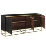 Sideboard Nooble II Mango massiv / Metall - Mango Schwarz / Gold