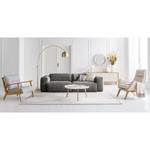 3-Sitzer Sofa HUDSON Bouclé Stoff Bony: Grau