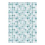 Vloerkleed vinyl Watercolour vinyl - turquoise - 140 x 200 cm