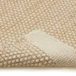 Wollen vloerkleed Visby wol/katoen - Crèmekleurig/beige - 65 x 130 cm