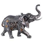 Scultura Elefante steampunk Resina sintetica - Argento - 28cm x 23cm x 14cm