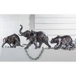 Skulptur Steampunk Elephant Kunstharz - Silber - 28cm x 23cm x 14cm