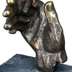 Skulptur Two hands Kunstharz - Gold - 13cm x 21cm x 7cm