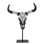 Skulptur Stier Native Kunstharz - Schwarz - 55cm x 80cm x 15cm - 55 x 80 cm