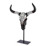 Skulptur Stier Native Kunstharz - Schwarz - 55cm x 80cm x 15cm - 55 x 80 cm