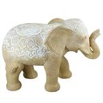 Figur Elefant Morani Kunstharz - Beige - 24cm x 25cm x 16cm - 24 x 25 cm