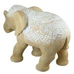 Figur Elefant Morani Kunstharz - Beige - 24cm x 25cm x 16cm - 24 x 25 cm