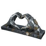 Sculptuur Steampunk Hand kunsthars - zilverkleurig - 35cm x 16cm x 10cm