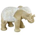 Figur Elefant Morani Kunstharz - Beige - 28cm x 20cm x 14cm - 28 x 20 cm