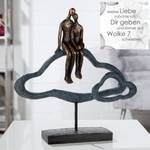 Skulptur Lovecloud Kunstharz - Grau - 31cm x 32cm x 8cm