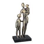 Skulptur Mutter mit Kindern Kunstharz - Braun - 12cm x 27cm x 9cm