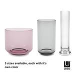 Vazenset Layla gekleurd glas - lila/grijs - 14,605cm x 24,13cm x 14,605cm