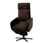 Relaxfauteuil Gosport Microvezel Flavie: Donkerbruin - Relaxfunctie - Met opstahulp - Elektrisch verstelbaar: 2 motoren met accu