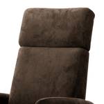 Fauteuil relax Gosport Microfibre Flavie: Marron foncé - Fonction relaxation - Avec aide au redressement - Réglage électrique : 2 moteurs avec batterie