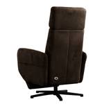 Relaxfauteuil Gosport Microvezel Flavie: Donkerbruin - Relaxfunctie - Zonder opstahulp - Elektrisch verstelbaar: 2 motoren met accu