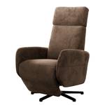 Fauteuil relax Gosport Microfibre Flavie: Nougat - Fonction relaxation - Sans aide au redressement - Réglage électrique : 2 moteurs avec batterie