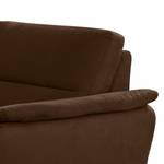 Ecksofa Corvus Microfaser Alais: Braun - Longchair davorstehend links - Ohne Schlaffunktion