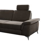 Ecksofa Dearborn Chenille Alix: Espresso - Ottomane davorstehend links - Ohne Schlaffunktion