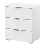 Table de chevet SKØP x3 Blanc alpin - Largeur : 50 cm - Chrome