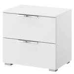 Table de chevet SKØP x2 Blanc alpin - Largeur : 50 cm - Chrome