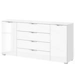 Dressoir SKØP x4+2 Hoogglans wit/alpinewit - Chrome