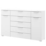 Sideboard SKØP x7+2 Hochglanz Weiß / Alpinweiß - Aluminium