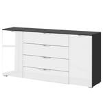 Commode SKØP x4+2 Blanc brillant / Graphite - Chrome