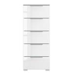 Buffet SKØP x5 Blanc brillant / Gris soie - Largeur : 40 cm - Couleurs du corps