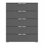 Buffet SKØP x5 Graphite - Largeur : 80 cm - Chrome