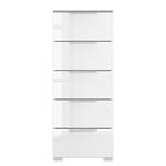 Buffet SKØP x5 Blanc brillant / Gris soie - Largeur : 40 cm - Aluminium