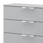 Buffet SKØP x4 Gris soie - Largeur : 80 cm - Chrome