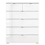 Buffet SKØP x4+2 Blanc brillant / Gris soie - Chrome