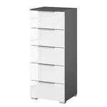 Buffet SKØP x5 Blanc brillant / Graphite - Largeur : 40 cm - Aluminium