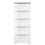 Buffet SKØP x5 Blanc brillant / Graphite - Largeur : 40 cm - Aluminium