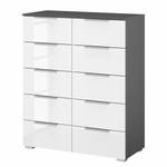 Buffet SKØP x10 Blanc brillant / Graphite - Aluminium